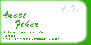 anett feher business card